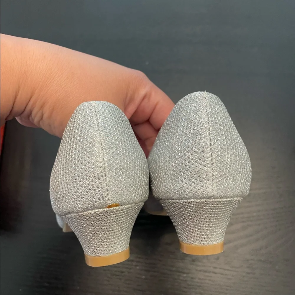 MarilynModa Silver Glitter Heels Jamie-K - Picture 8 of 10